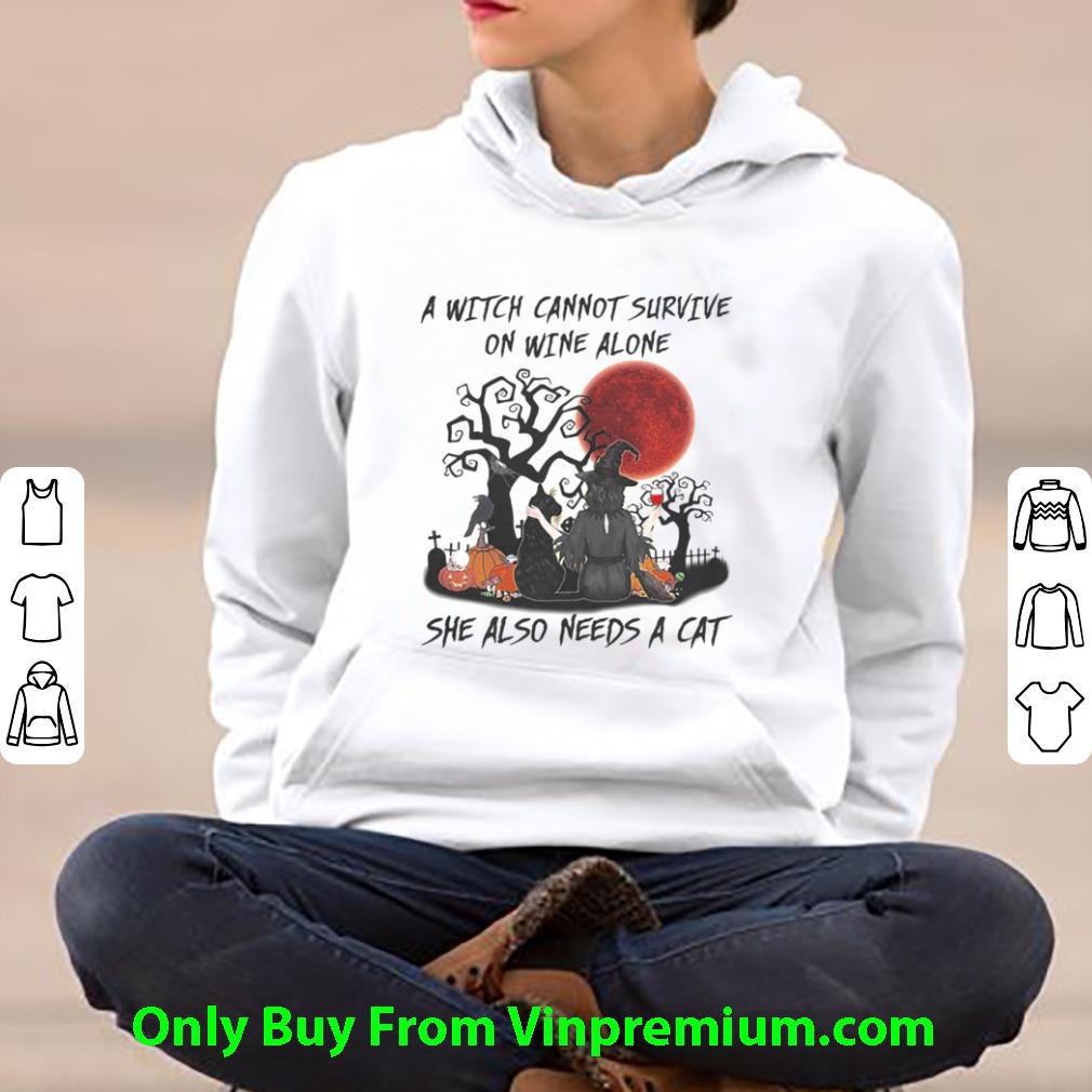 ea53fcd7 original halloween a witch cannot survive on wine alone she also needs a dachshund shirt 4 - Original Halloween A Witch Cannot Survive On Wine Alone She Also Needs A Dachshund shirt