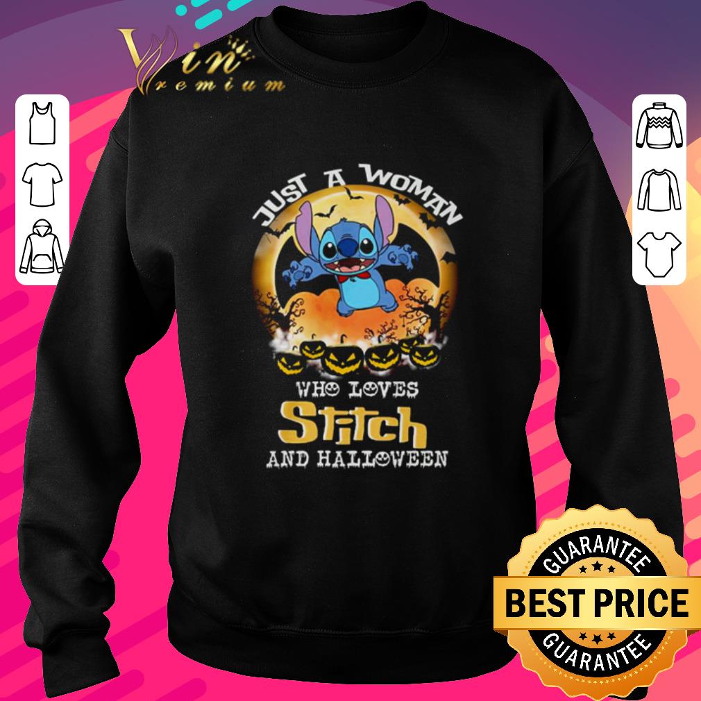 2ad8ad99 hot disney just a woman who loves stitch and halloween blood moon shirt 4 - Hot Disney just a woman who loves stitch and Halloween blood moon shirt