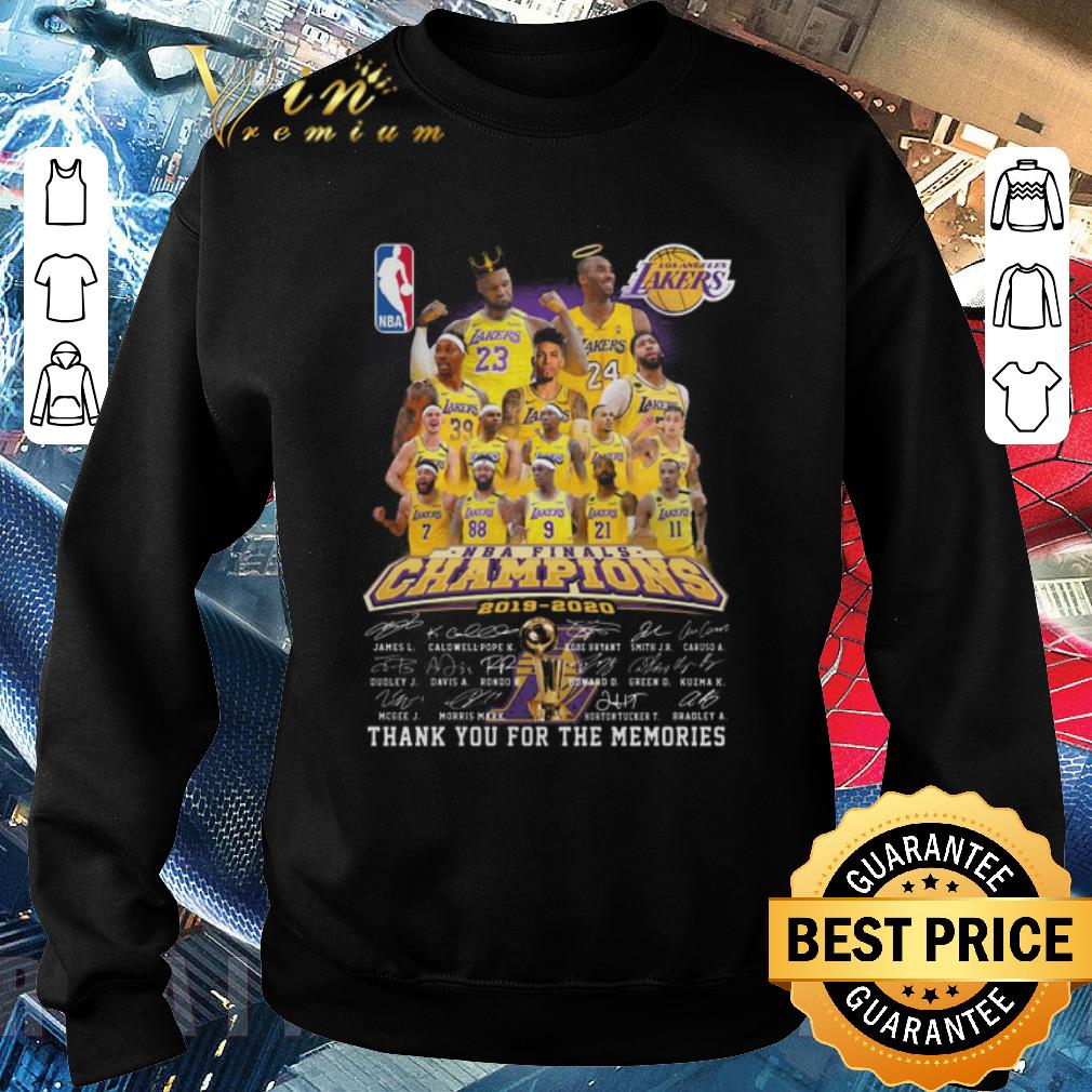 329a0fe7 official nba los angeles lakers champions 2019 2020 thank you for the memories shirt 4 - Official NBA Los Angeles Lakers Champions 2019-2020 thank you for the memories shirt