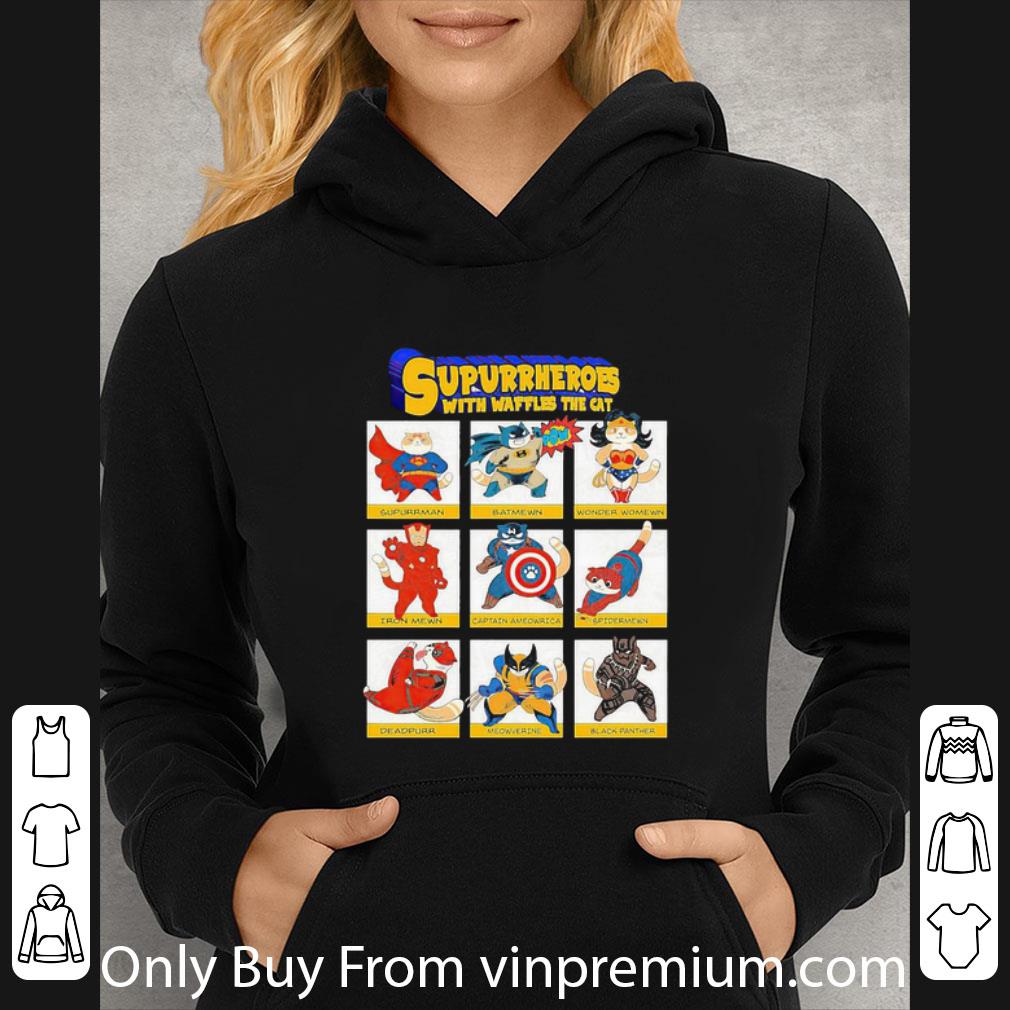 36ff4a16 top superheroes with waffles the cat shirt 4 - Top Superheroes With Waffles The Cat shirt