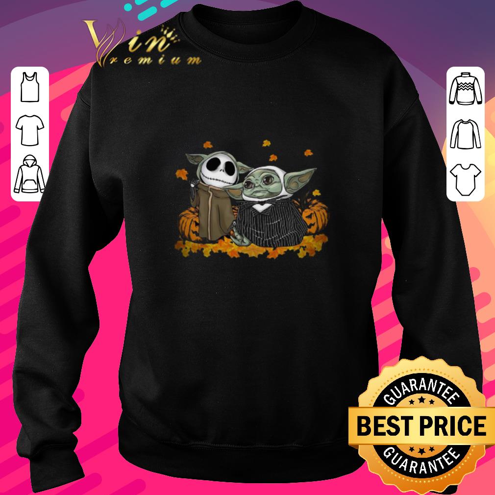 4ebfd446 premium baby jack skellington and baby yoda halloween shirt 4 - Premium Baby Jack Skellington and Baby Yoda Halloween shirt