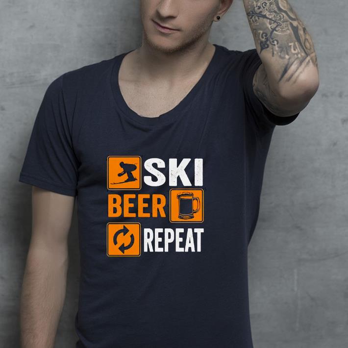 6a04215e nice ski beer repeat downhill skiing shirt 4 - Nice Ski Beer Repeat Downhill Skiing Shirt