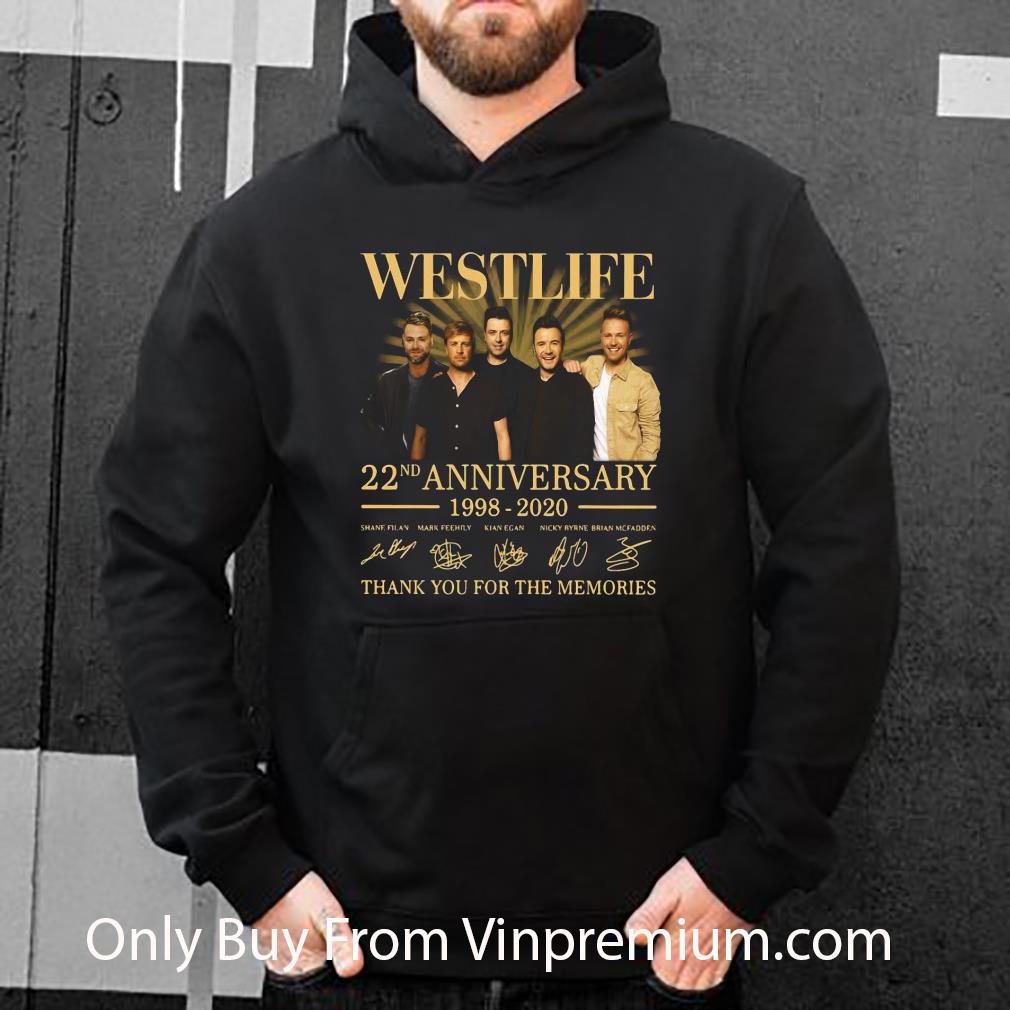 9f85d9bb nice westlife 22nd anniversary thank you for the memories signatures shirt 4 - Nice Westlife 22nd Anniversary Thank You For The Memories Signatures shirt