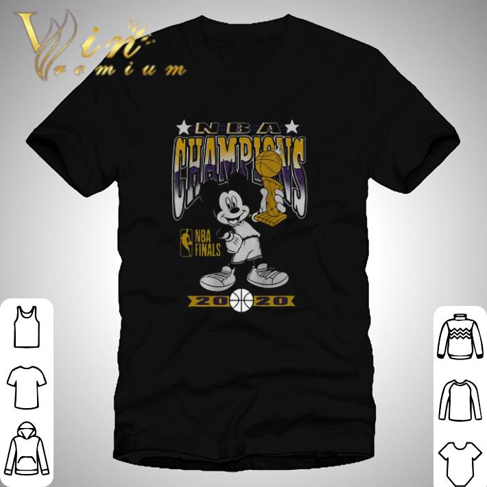 Los Angeles Lakers Junk Food 2020 NBA Finals Champions Mickey Trophy shirt