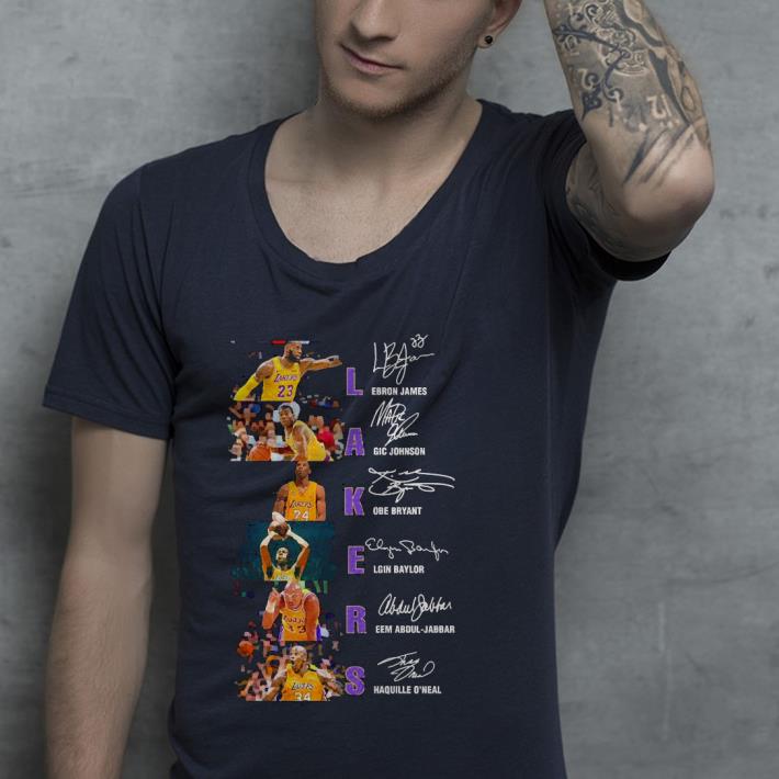 Premium Los Angeles Lakers Lebron James Magic Johnson Kobe Bryant signatures Shirt d9687eb2 premium los angeles lakers lebron james magic johnson kobe bryant signatures shirt 4 - Premium Los Angeles Lakers Lebron James Magic Johnson Kobe Bryant signatures Shirt
