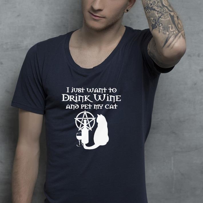 Nice I Just Want To Drink Wine And Pet My Cat Shirt 127bf0a4 nice i just want to drink wine and pet my cat shirt 4 - Nice I Just Want To Drink Wine And Pet My Cat Shirt