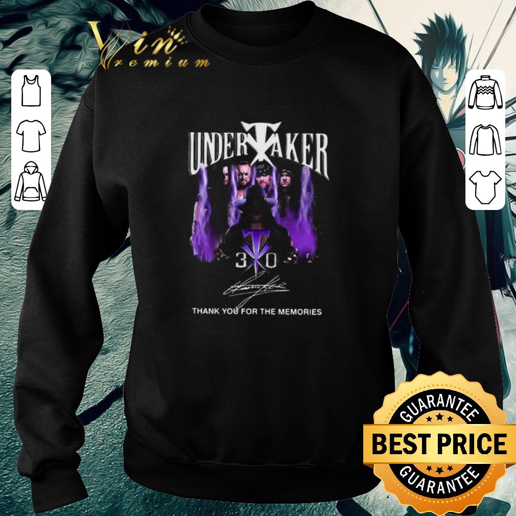 Nice The Undertaker 30th Anniversary Thank You For The Memories Signatures shirt 228365ac nice the undertaker 30th anniversary thank you for the memories signatures shirt 4 - Nice The Undertaker 30th Anniversary Thank You For The Memories Signatures shirt