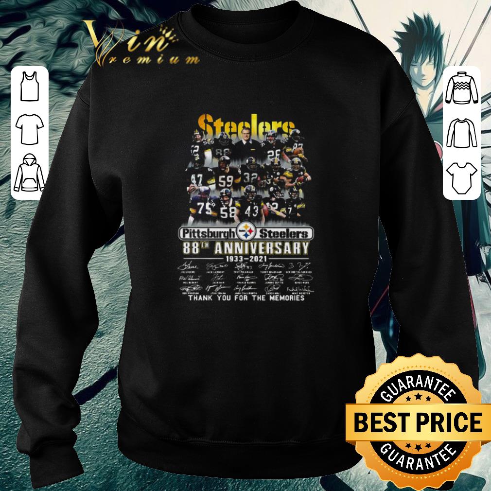 50d2f51e top official steelers pittsburgh steelers 88th anniversary 1933 2021 thank you for the memories signatures shirt 4 - Top Official Steelers Pittsburgh Steelers 88th Anniversary 1933 2021 Thank You For The Memories Signatures shirt