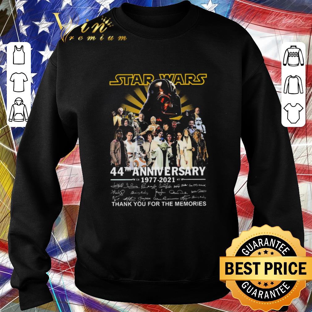 5fa60248 top star wars 44th anniversary 1977 2021 thank you for the memories signatures shirt 4 - Top Star Wars 44th Anniversary 1977 2021 Thank You For The Memories Signatures shirt
