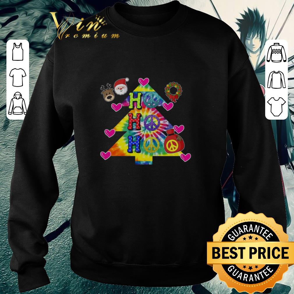 78f3e9dd official ho ho ho peace symbols santa reindeer christmas tree sweater shirt 4 - Official Ho Ho Ho Peace Symbols Santa Reindeer Christmas Tree Sweater shirt