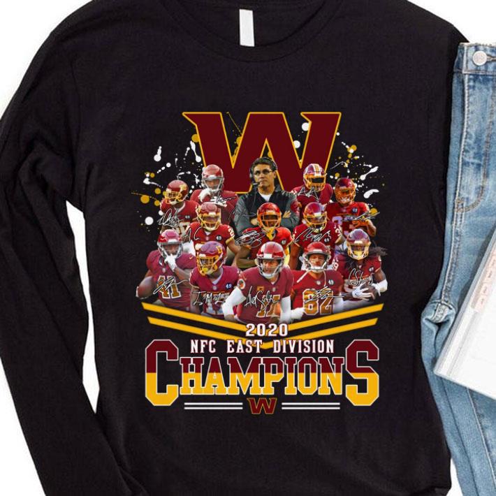 1f5f605c hot washington football team 2020 nfc east division champions signed shirt 4 - Hot Washington Football Team 2020 NFC East Division Champions Signed shirt