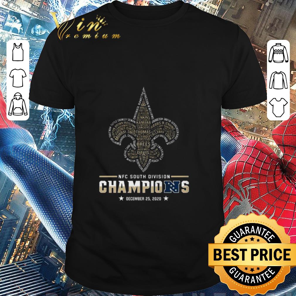 Top Names New Orleans Saints NFC South Division Champions December 2020 shirt
