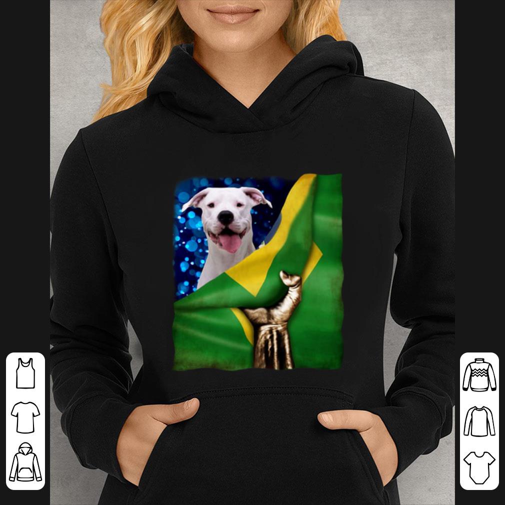 617896ff premium bandeira do brasil dogo argentino shirt 4 - Premium Bandeira do Brasil Dogo Argentino shirt