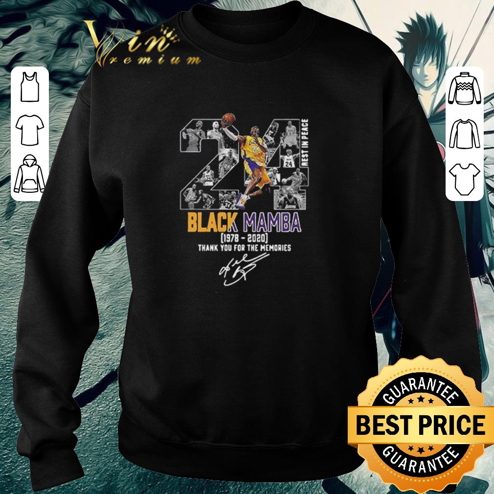 Hot Rest In Peace 24 Kobe Bryant Black Mamba 1978 2020 Thank You For The Memories Signature shirt 6db12f3b hot rest in peace 24 kobe bryant black mamba 1978 2020 thank you for the memories signature shirt 4 - Hot Rest In Peace 24 Kobe Bryant Black Mamba 1978 2020 Thank You For The Memories Signature shirt