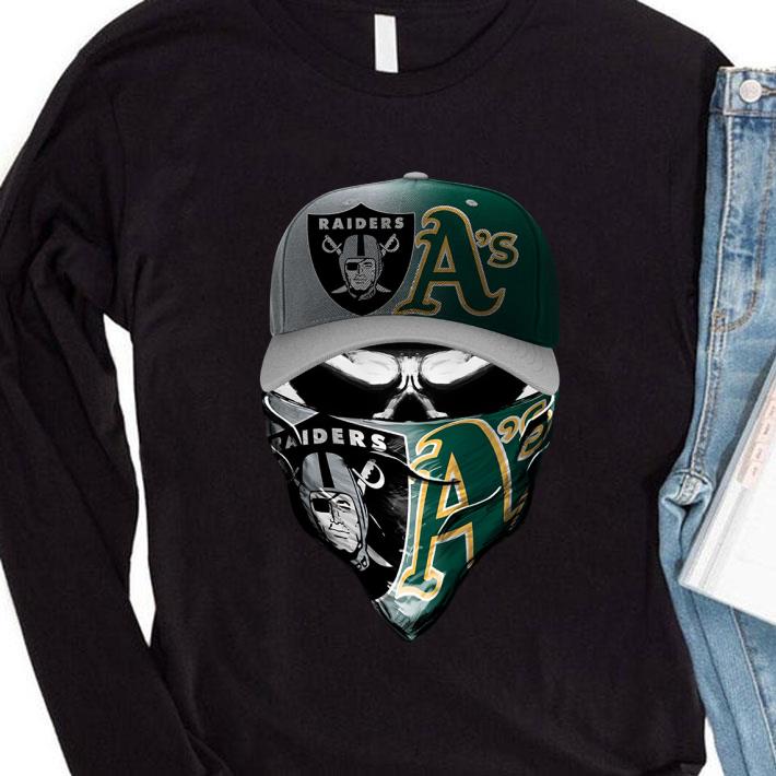 9f5df0a8 funny skull oakland raiders and oakland athletics shirt 4 - Funny Skull Oakland Raiders and Oakland Athletics shirt