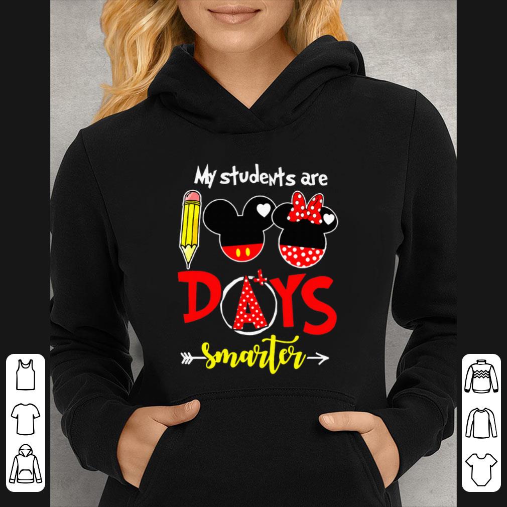 f625c67f original mickey and minnie mouse my students are 100 days smarter shirt 4 - Original Mickey and Minnie mouse My students are 100 days smarter shirt