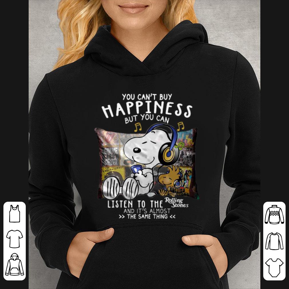 0634780d awesome snoopy you can t buy happiness but you can listen to rolling stones shirt 4 - Awesome Snoopy You Can't Buy Happiness But You Can Listen To Rolling Stones shirt