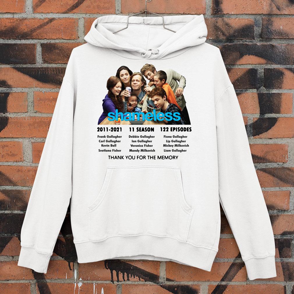 7daa58b3 shameless 2011 2021 11 season 122 episodes thank you for the memory shirt 4 - Hot Shameless 2011-2021 11 season 122 episodes thank you for the memory shirt