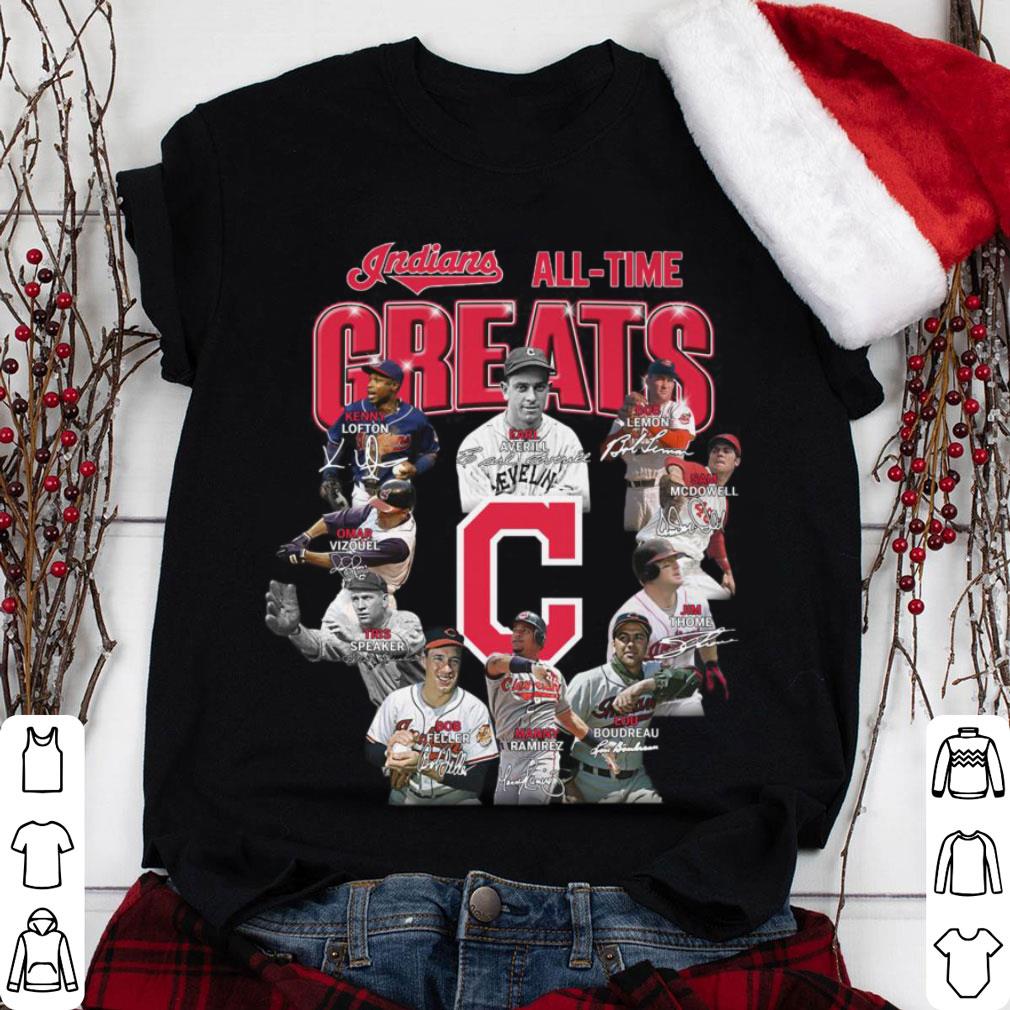 Official Cleveland Indians All-Time Legends Best Players Signatures Shirt
