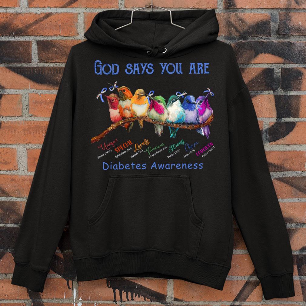 Official God Says You Are Diabetes Awareness Birds Shirt God Says You Are Diabetes Awareness Birds Shirt 4 - Official God Says You Are Diabetes Awareness Birds Shirt