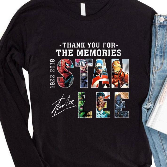 Official Thank you for the memories Stan Lee 1922-2018 Signature Spider Man Thor Captain America Iron Man Hulk Doctor Stranger Black Panther Shirt Thank you for the memories Stan Lee 1922 2018 Signature Spider Man Thor Captain America Iron Man Hulk Doctor Stranger Black Panther Shirt 4 - Official Thank you for the memories Stan Lee 1922-2018 Signature Spider Man Thor Captain America Iron Man Hulk Doctor Stranger Black Panther Shirt