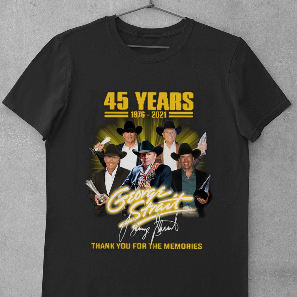 Awesome 2021 George Strait 45 years Signature Thank Memories Shirt 2021 George Strait 45 years Signature Thank Memories Shirt 1 - Awesome 2021 George Strait 45 years Signature Thank Memories Shirt