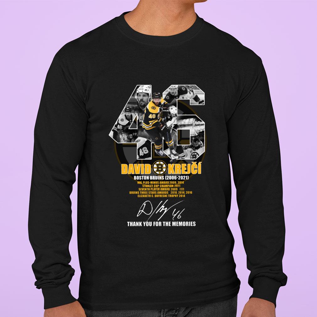 Awesome 46 David Krejci Boston Bruins 2006-2021 Signature NHL Thank You For The Memories Shirt 46 David Krejci Boston Bruins 2006 2021 Signature NHL Thank You For The Memories Shirt 3 - Awesome 46 David Krejci Boston Bruins 2006-2021 Signature NHL Thank You For The Memories Shirt