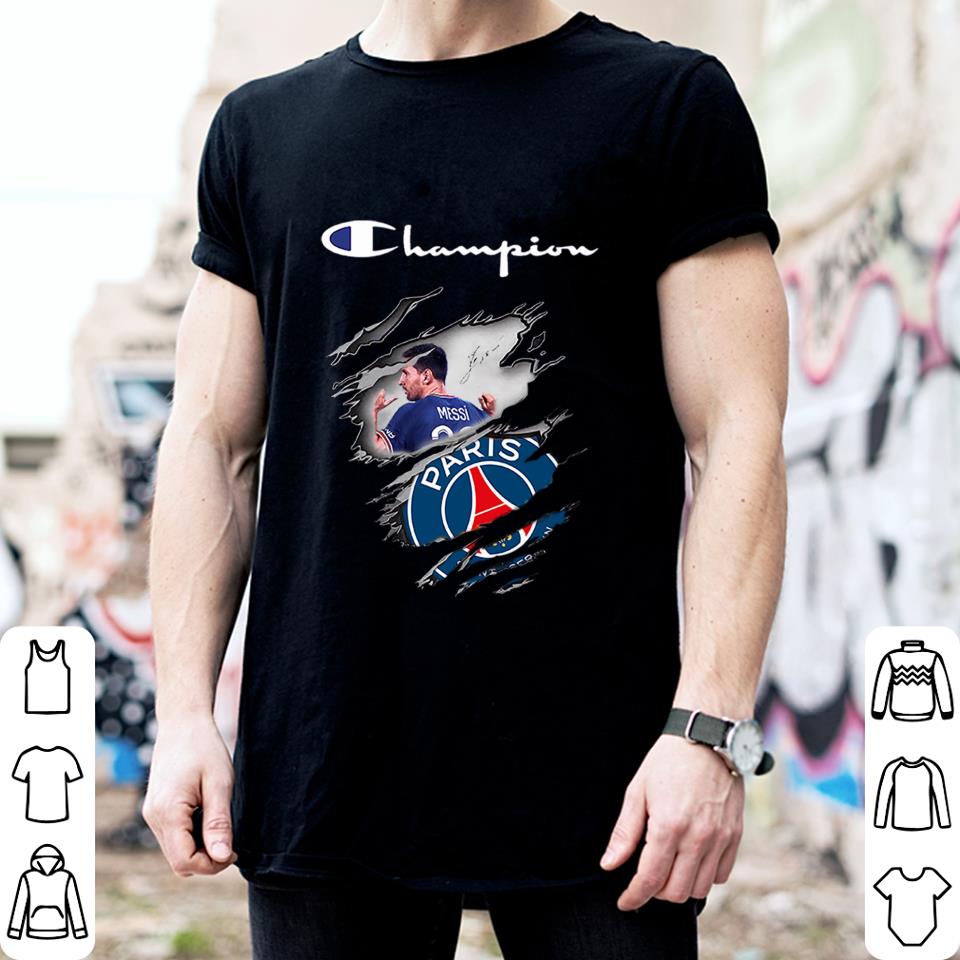 Hot Champion Lionel Messi Paris Saint Germain Torn Shirt Champion Lionel Messi Paris Saint Germain Torn Shirt 2 - Hot Champion Lionel Messi Paris Saint Germain Torn Shirt