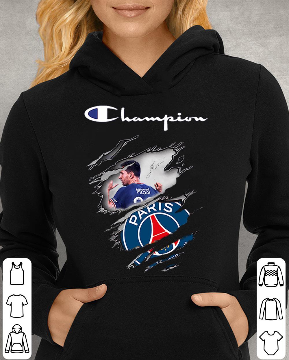 Hot Champion Lionel Messi Paris Saint Germain Torn Shirt Champion Lionel Messi Paris Saint Germain Torn Shirt 4 - Hot Champion Lionel Messi Paris Saint Germain Torn Shirt