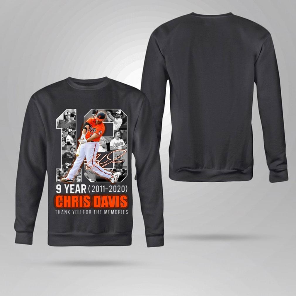 Original Chris Davis No. 19 Baltimore Orioles 9 Year 2011-2020 signature thank you for the memories shirt Chris Davis No 19 Baltimore Orioles 9 Year 2011 2020 signature thank you for the memories shirt 4 - Original Chris Davis No. 19 Baltimore Orioles 9 Year 2011-2020 signature thank you for the memories shirt