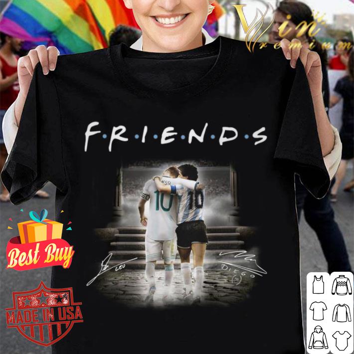 Hot Friends Lionel Messi Diego Maradona Argentina Signatures Shirt