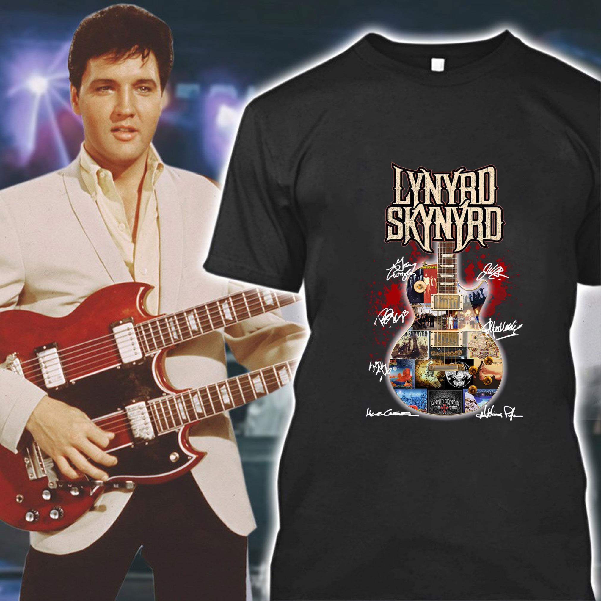 Best Guitarist Lynyrd Skynyrd band rock signatures shirt