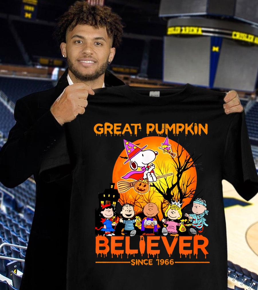 Official Halloween Peanuts Snoopy Woodstock Charlie Brown Great Pumpkin Believer Since 1966 Shirt Halloween Peanuts Snoopy Woodstock Charlie Brown Great Pumpkin Believer Since 1966 Shirt 1 - Official Halloween Peanuts Snoopy Woodstock Charlie Brown Great Pumpkin Believer Since 1966 Shirt