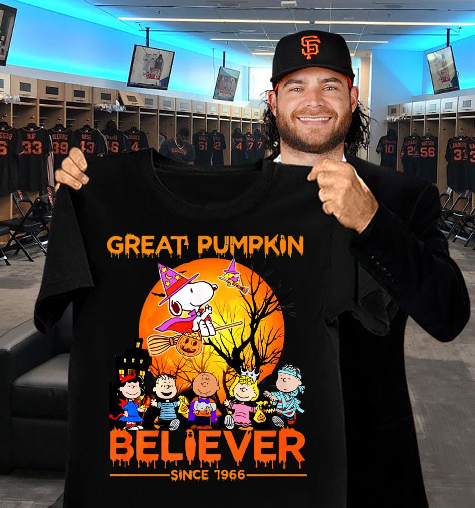 Official Halloween Peanuts Snoopy Woodstock Charlie Brown Great Pumpkin Believer Since 1966 Shirt Halloween Peanuts Snoopy Woodstock Charlie Brown Great Pumpkin Believer Since 1966 Shirt 2 - Official Halloween Peanuts Snoopy Woodstock Charlie Brown Great Pumpkin Believer Since 1966 Shirt