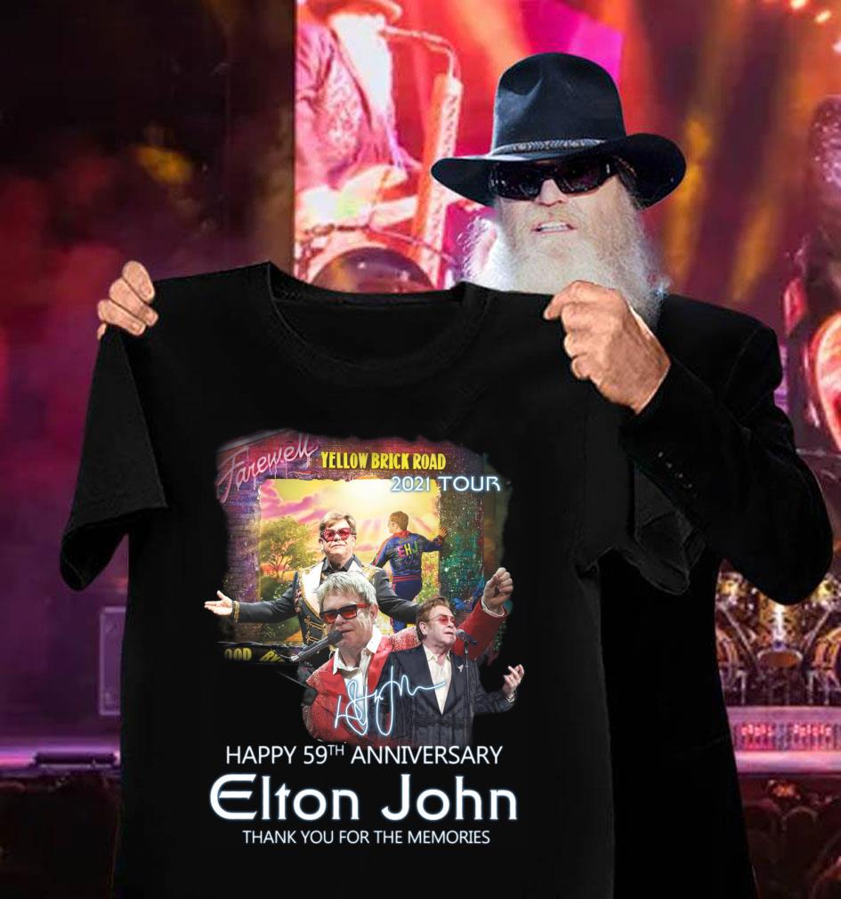 Happy 59th Anniversary Elton John Forever Yellow Brick Road 2021 Tour Signature Thank You For The Memories Shirt Happy 59th Anniversary Elton John Forever Yellow Brick Road 2021 Tour Signature Thank You For The Memories Shirt 3 - Happy 59th Anniversary Elton John Forever Yellow Brick Road 2021 Tour Signature Thank You For The Memories Shirt