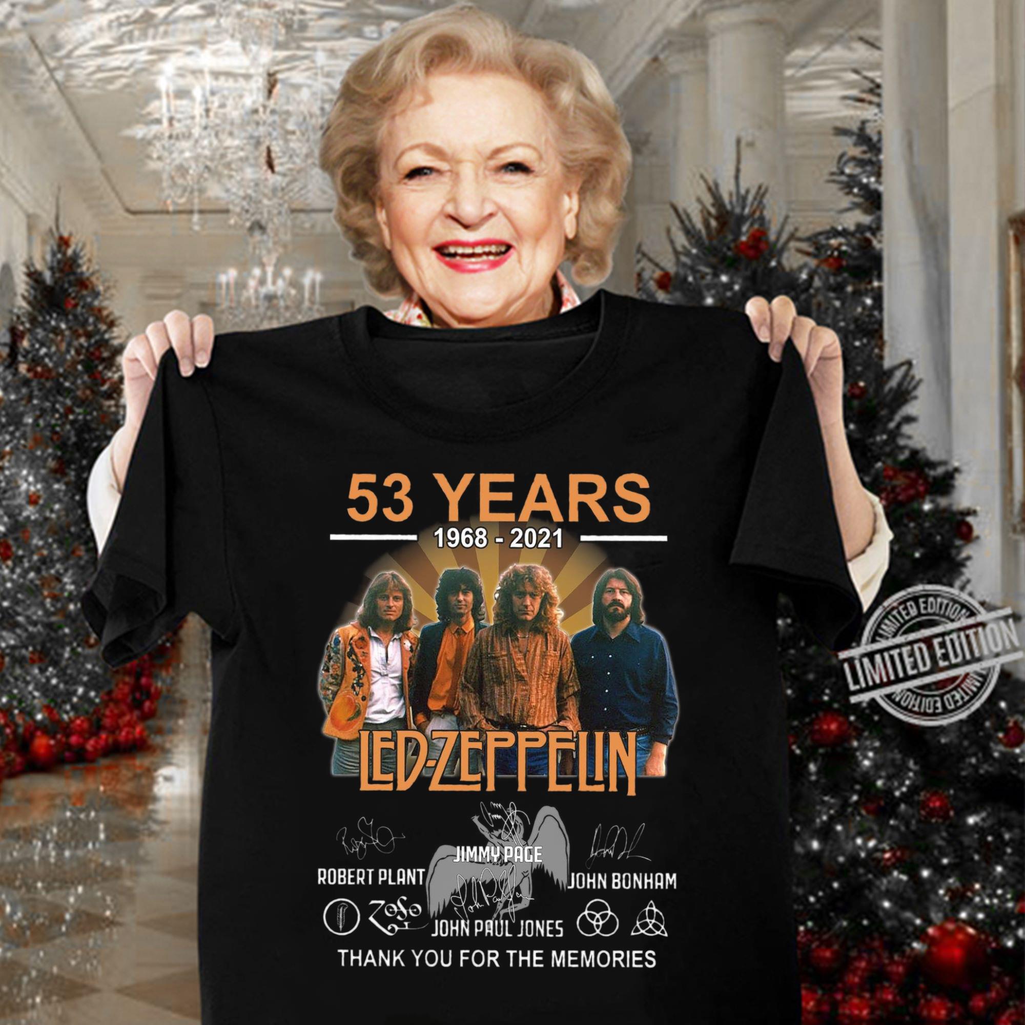 Funny Led-Zeppelin band rock 53 years 1968-2021 signatures thank memories shirt Led Zeppelin band rock 53 years 1968 2021 signatures thank memories shirt 3 - Funny Led-Zeppelin band rock 53 years 1968-2021 signatures thank memories shirt