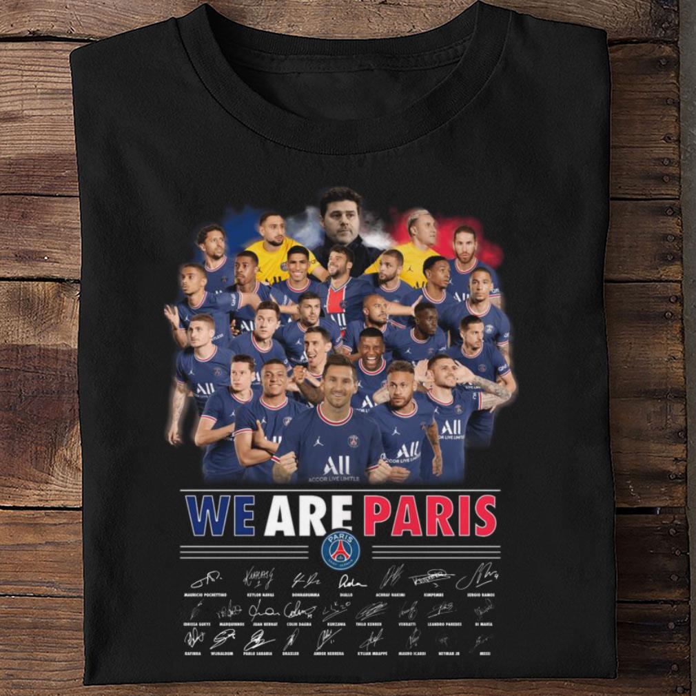 Funny Lionel Messi Paris Saint-Germain We Are Paris Signatures Shirt Lionel Messi Paris Saint Germain We Are Paris Signatures Shirt 2 - Funny Lionel Messi Paris Saint-Germain We Are Paris Signatures Shirt