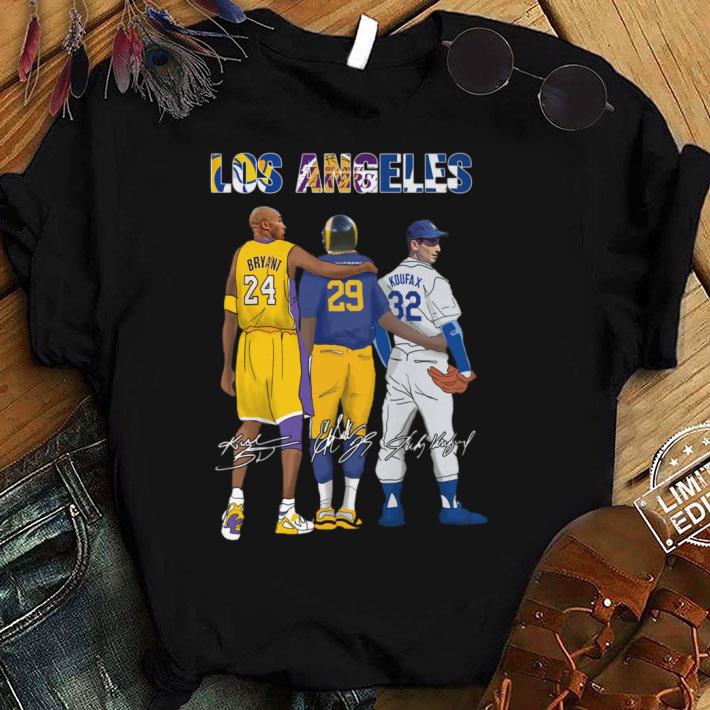 Hot Los Angeles Sports Teams LA Rams LA Lakers LA Dodgers Bryant Signatures Shirt Los Angeles Sports Teams LA Rams LA Lakers LA Dodgers Bryant Signatures Shirt 1 - Hot Los Angeles Sports Teams LA Rams LA Lakers LA Dodgers Bryant Signatures Shirt