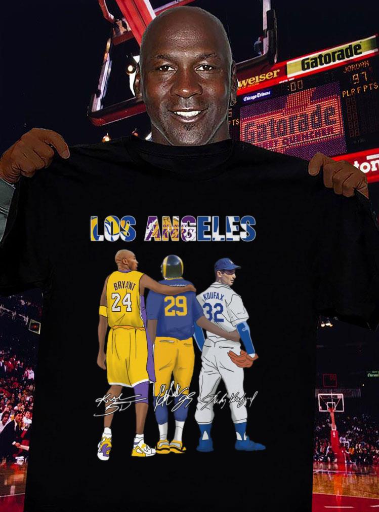 Hot Los Angeles Sports Teams LA Rams LA Lakers LA Dodgers Bryant Signatures Shirt Los Angeles Sports Teams LA Rams LA Lakers LA Dodgers Bryant Signatures Shirt 3 - Hot Los Angeles Sports Teams LA Rams LA Lakers LA Dodgers Bryant Signatures Shirt