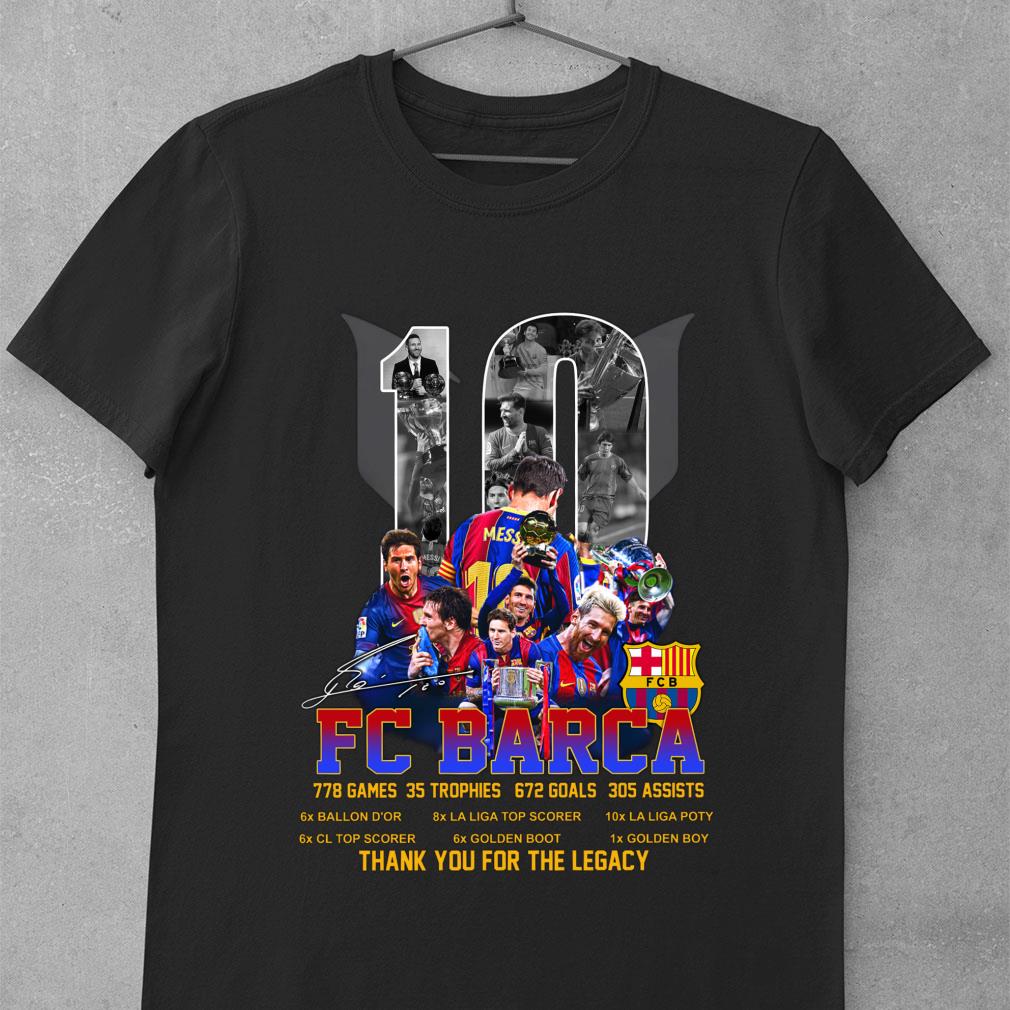 Premium M10 Lionel Messi FC Barca records & achievements signature thank you for the legacy shirt M10 Lionel Messi FC Barca records achievements signature thank you for the legacy shirt 1 - Premium M10 Lionel Messi FC Barca records & achievements signature thank you for the legacy shirt