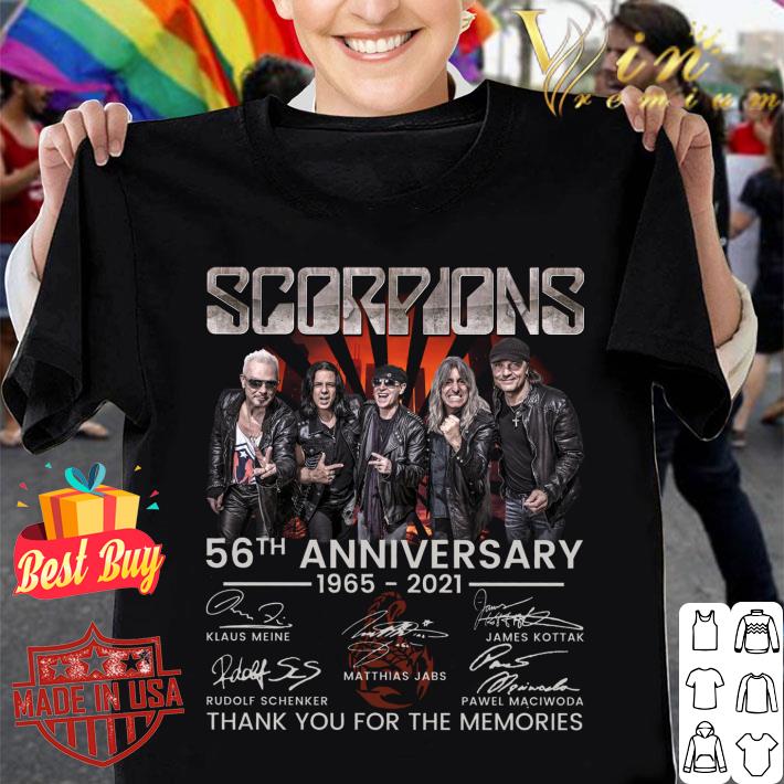 Best Scorpions band rock 56th anniversary 1965-2021 signatures thank you for the memories shirt Scorpions band rock 56th anniversary 1965 2021 signatures thank you for the memories shirt 1 - Best Scorpions band rock 56th anniversary 1965-2021 signatures thank you for the memories shirt