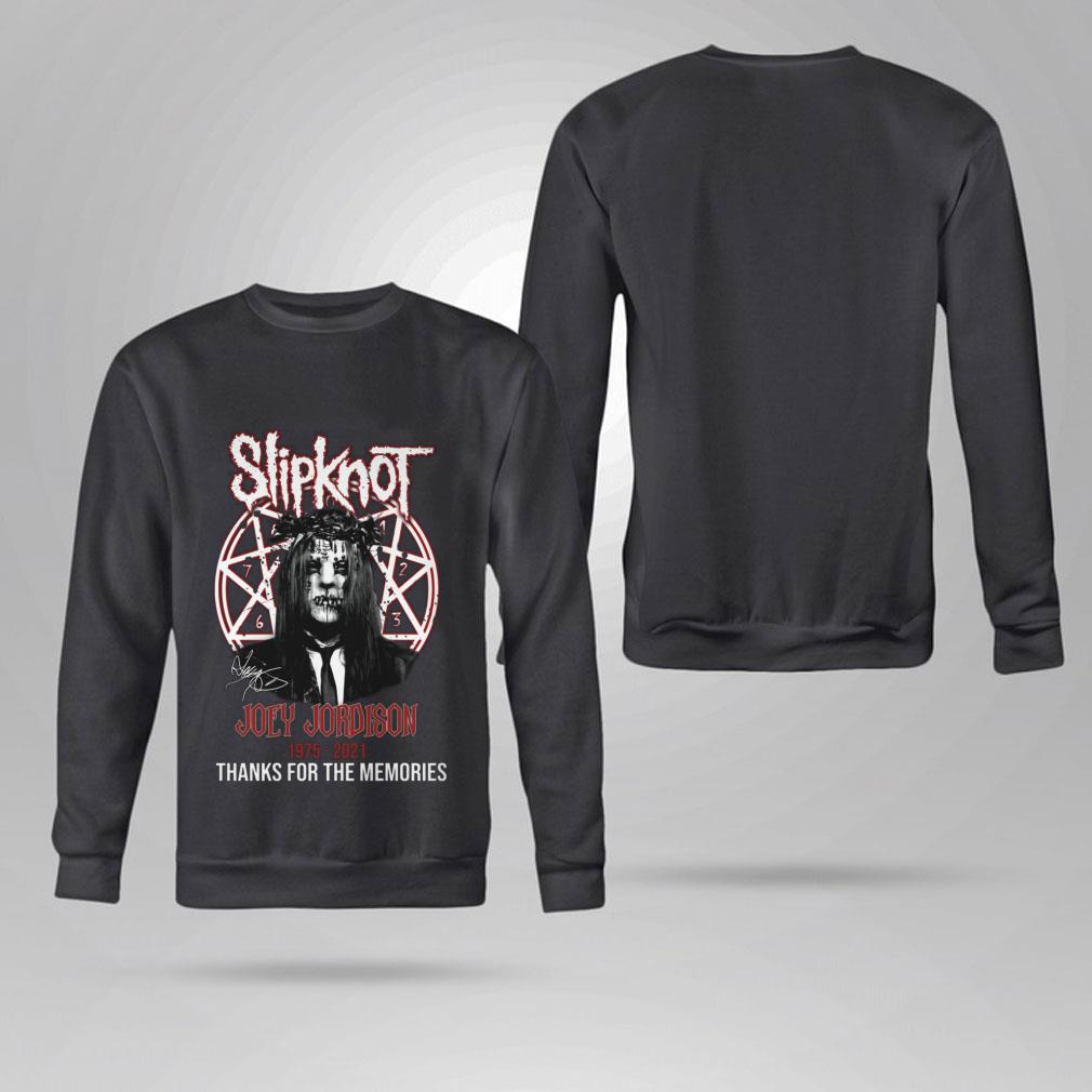 Funny Slipknot Joey Jordison 1975-2021 signature thanks for the memories shirt Slipknot Joey Jordison 1975 2021 signature thanks for the memories shirt 4 - Funny Slipknot Joey Jordison 1975-2021 signature thanks for the memories shirt