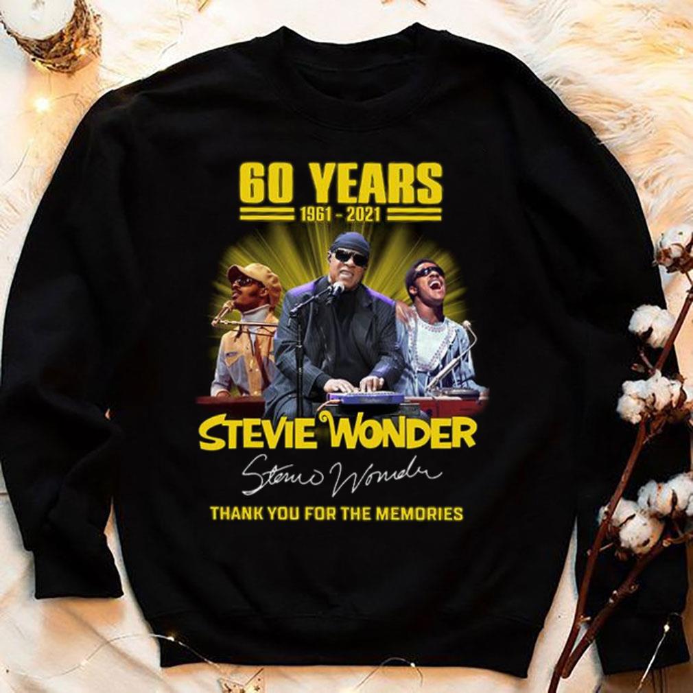 Funny Stevie Wonder 60 years 1961-2021 signature thank you for the memories shirt Stevie Wonder 60 years 1961 2021 signature thank you for the memories shirt 4 - Funny Stevie Wonder 60 years 1961-2021 signature thank you for the memories shirt