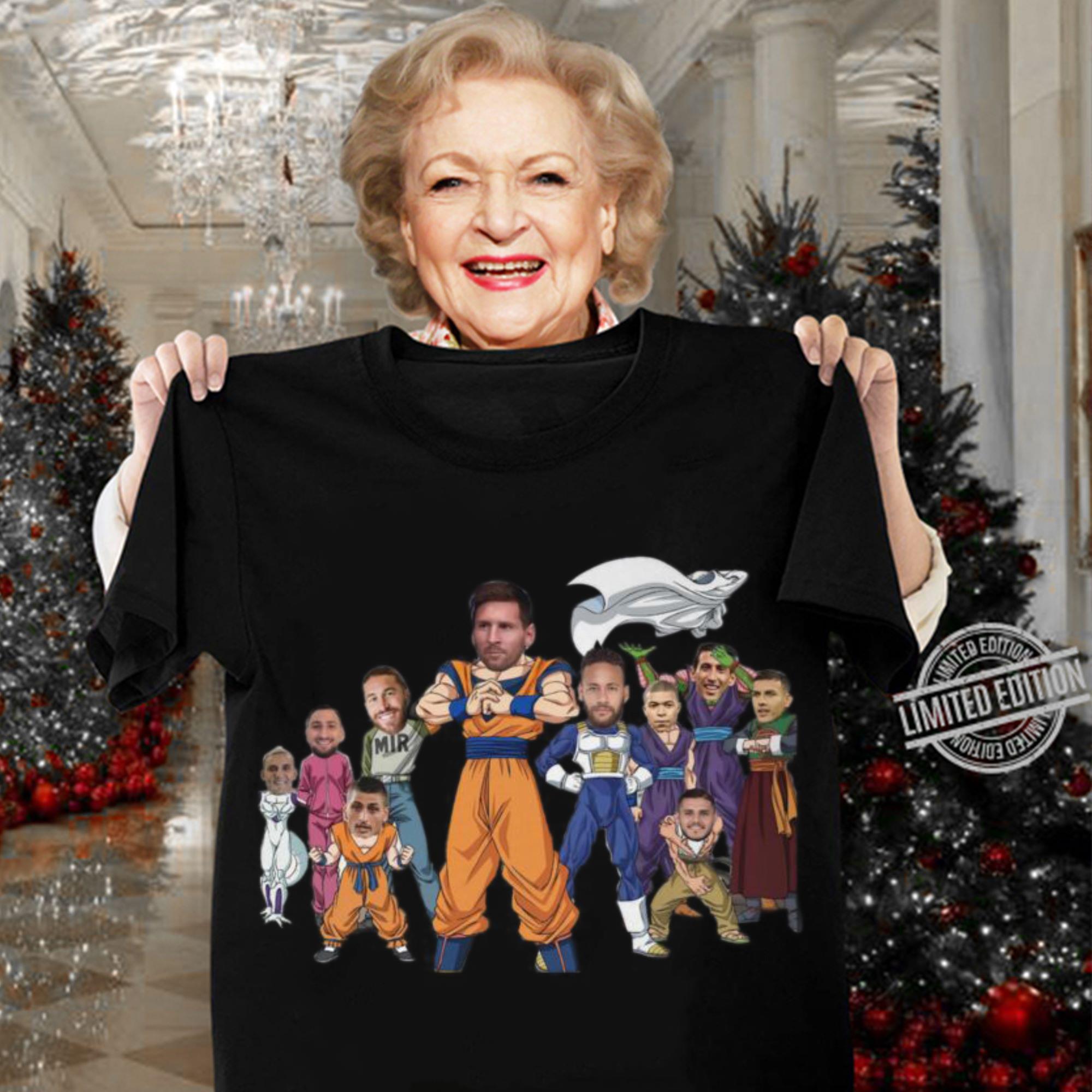 Funny Team Universe 7 Dragon Ball Super Mashup Team PSG Lionel Messi Shirt Team Universe 7 Dragon Ball Super Mashup Team PSG Lionel Messi Shirt 3 - Funny Team Universe 7 Dragon Ball Super Mashup Team PSG Lionel Messi Shirt