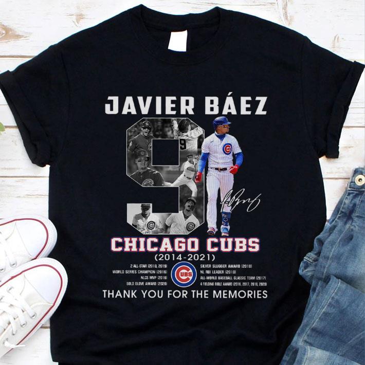 Funny Thank You No. 9 Javier Baez Chicago Cubs 2014-2021 All Star World Series Shirt