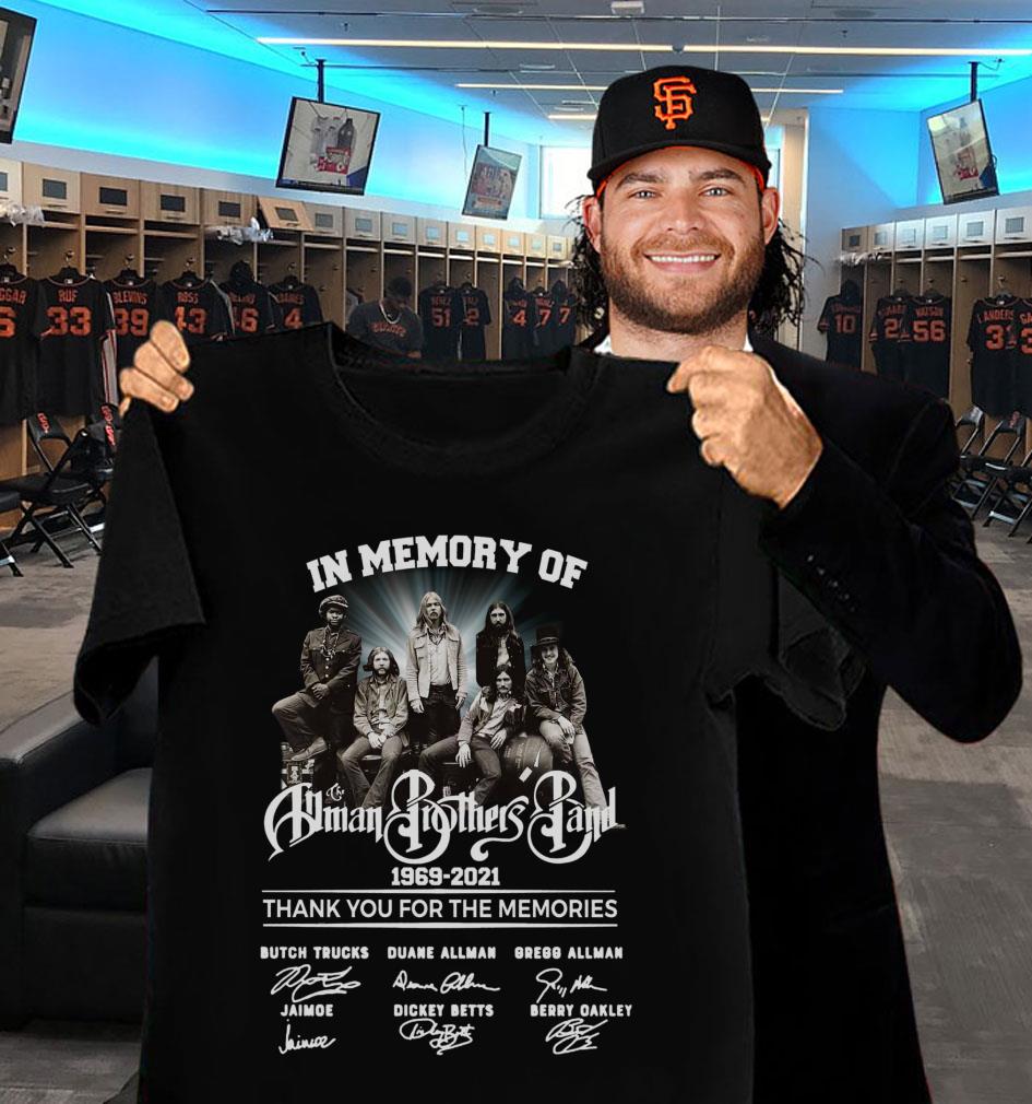 The Allman Brothers Band In Memory Of 1969-2021 thank you for the memories shirt The Allman Brothers Band In Memory Of 1969 2021 thank you for the memories shirt 2 - The Allman Brothers Band In Memory Of 1969-2021 thank you for the memories shirt