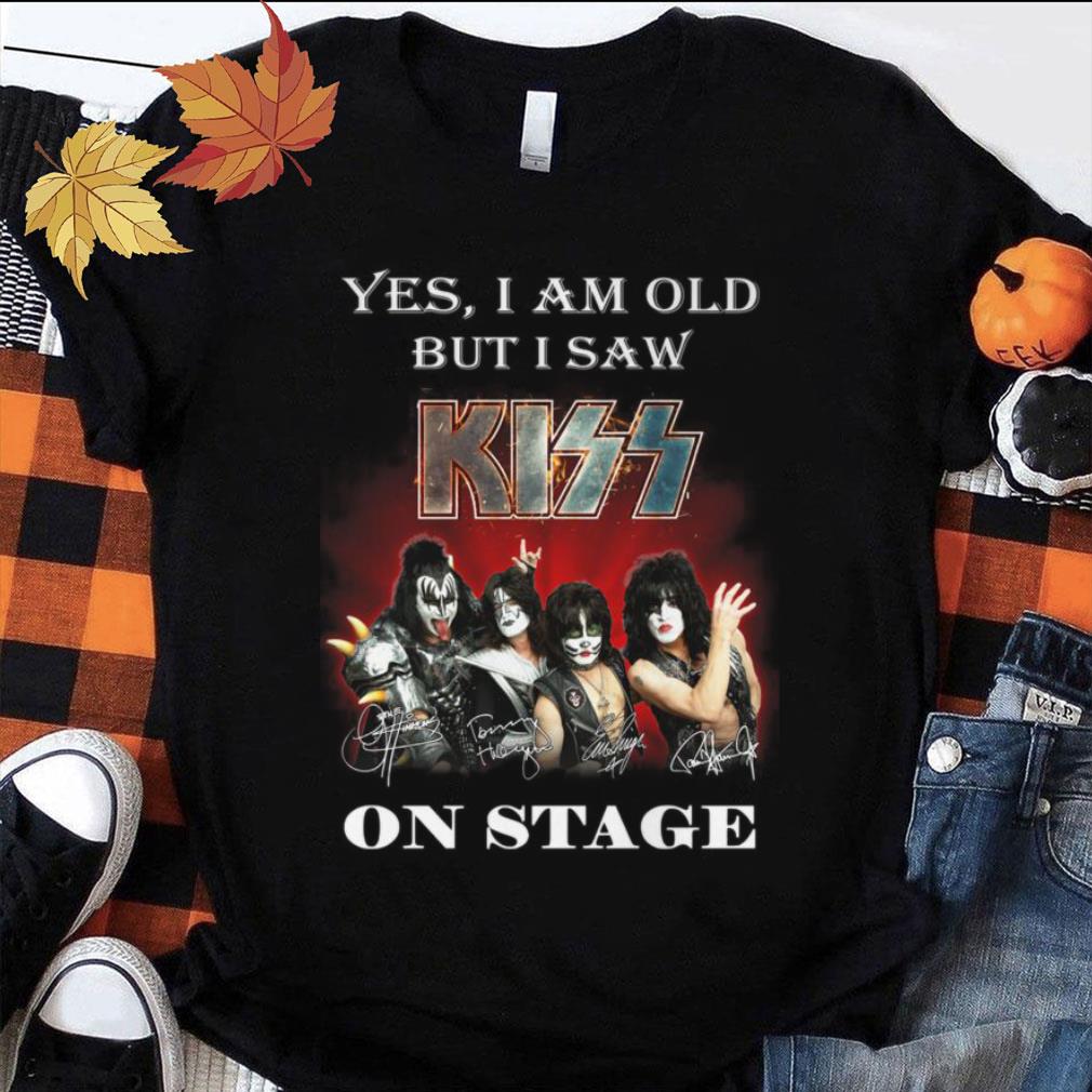 Funny Yes i am old but i saw Kiss band member on stage signatures shirt Yes i am old but i saw Kiss band member on stage signatures shirt 1 - Funny Yes i am old but i saw Kiss band member on stage signatures shirt
