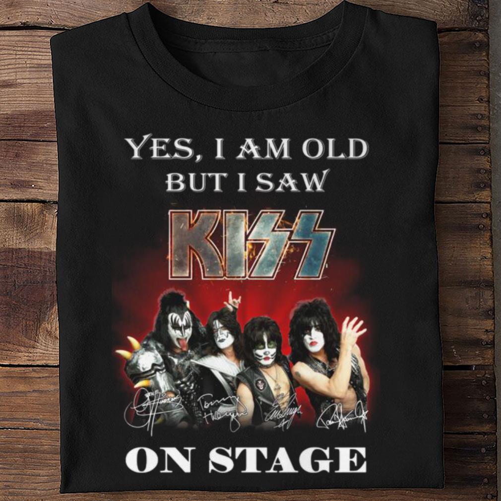 Funny Yes i am old but i saw Kiss band member on stage signatures shirt Yes i am old but i saw Kiss band member on stage signatures shirt 2 - Funny Yes i am old but i saw Kiss band member on stage signatures shirt