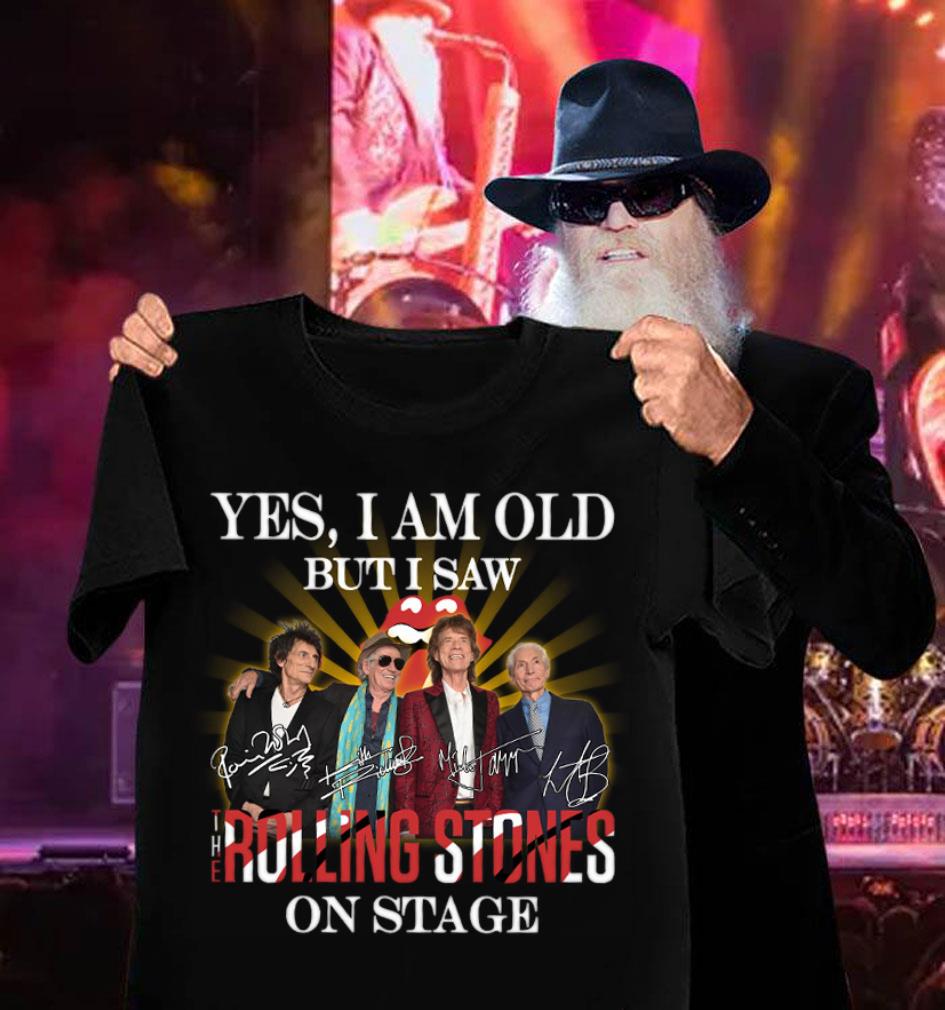Original Yes i am old but i saw The Rolling Stones band members on stage signatures shirt Yes i am old but i saw The Rolling Stones band members on stage signatures shirt 3 - Original Yes i am old but i saw The Rolling Stones band members on stage signatures shirt