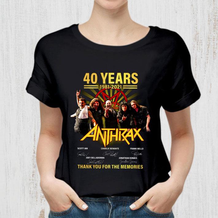 Funny Anthrax band member 40 years 1981-2021 signatures thank memories shirt Anthrax band member 40 years 1981 2021 signatures thank memories shirt 2 - Funny Anthrax band member 40 years 1981-2021 signatures thank memories shirt